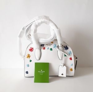 Kate Spade white floral medium size dome bag.
